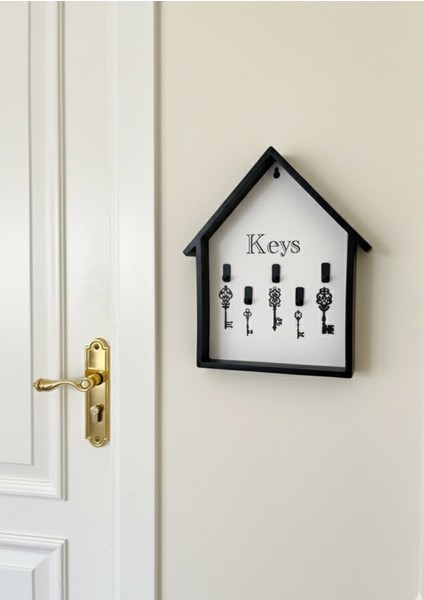 Ahşap Anahtarlık Ev Şekilli 5 Li Askılık fırsatları