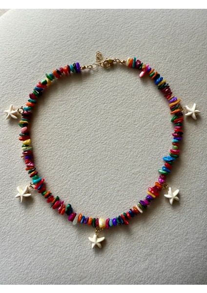 Renkli Sedef Yıldızlı Kolye fiyatları