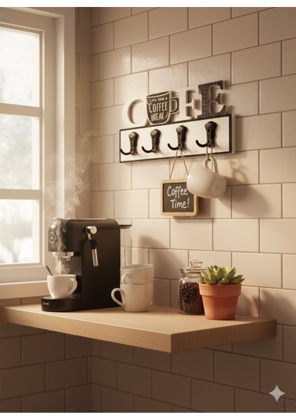 Ahşap Askılık Yazılı Hol Mutfak Kıyafet Fincan Askılığı fiyatları