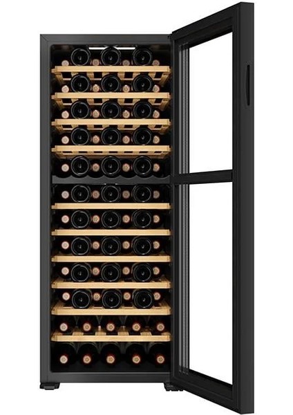 80 Şişe Kapasiteli Çift Bölmeli Solo Şarap Saklama Dolabı Siyah BFW80-BG2 fiyatları