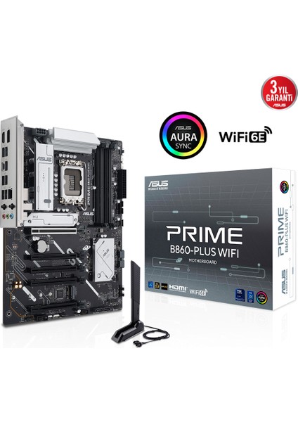 Prıme B860-PLUS Wıfı 4x Ddr5 Dp/hdmı 2x M.2 1x 2.5glan/wıfı/bt Usb3.2 1851P Anakart