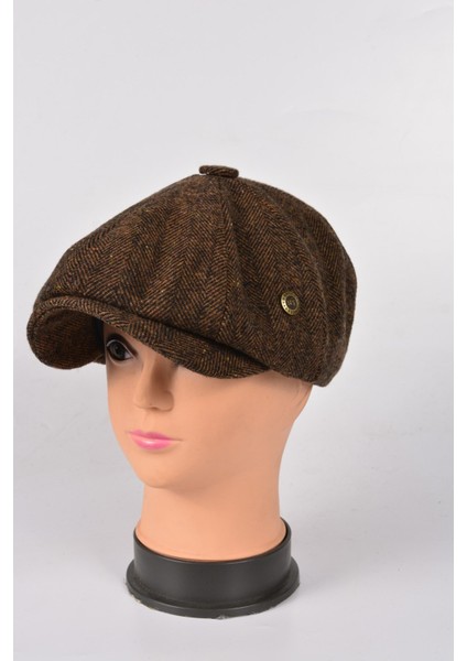 Çocuk Kışlık 8 Parca Hakiki Yün Model Peaky Blinders Kasket Şapka