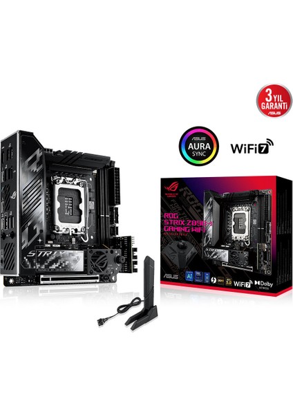 Rog Strıx Z890-I Gamıng Wıfı 2x Ddr5 Dp/hdmı 2x M.2 1x 2.5glan/wıfı7/bt Usb3.2 1851P Anakart