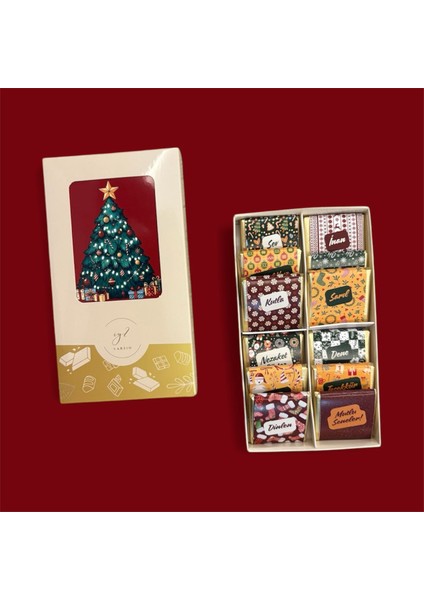 Yeni Yıl Hediye Seti - Yeni Yıl Çikolata Magnet - Yılbaşı Hediye Çikolata