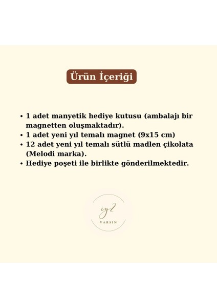 Yeni Yıl Hediye Seti - Yeni Yıl Çikolata Magnet - Yılbaşı Hediye Çikolata modelleri