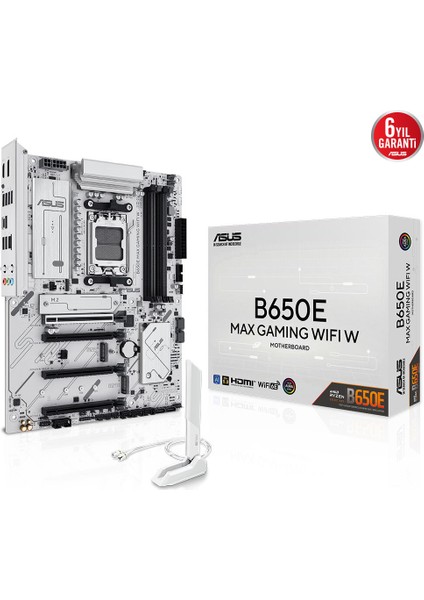 Asus B650E Max Gamıng Wıfı W 4xddr5 Dp/hdmı 3xm.2 Am5 Anakart