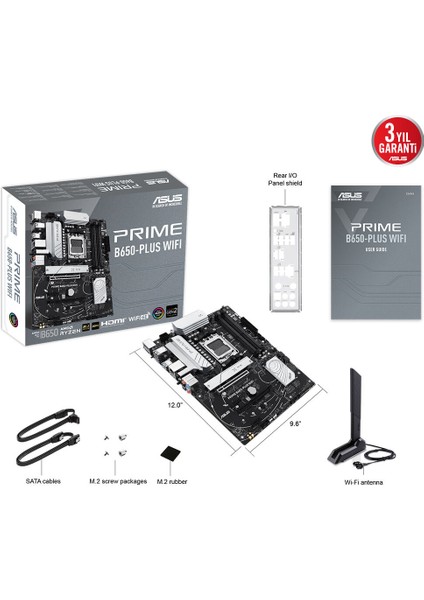 Prıme B650-PLUS Wıfı 4xddr5 Dp/hdmı 2xm.2 Am5 Anakart indirimleri