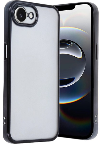 iPhone 16E Kılıf Lensli Silikon - SIYAH-(5796) - MR000K-1FF2W4