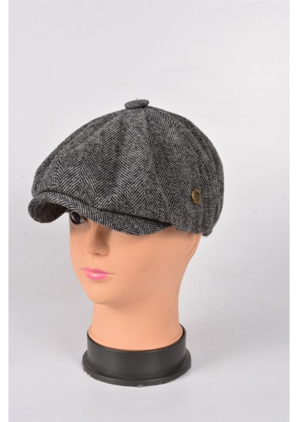 Çocuk Kışlık 8 Parca Hakiki Yün Model Peaky Blinders Kasket Şapka