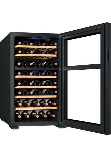 52 Şişe Kapasiteli Çift Bölmeli Solo Şarap Saklama Dolabı Siyah BFW52-BG2 fiyatları