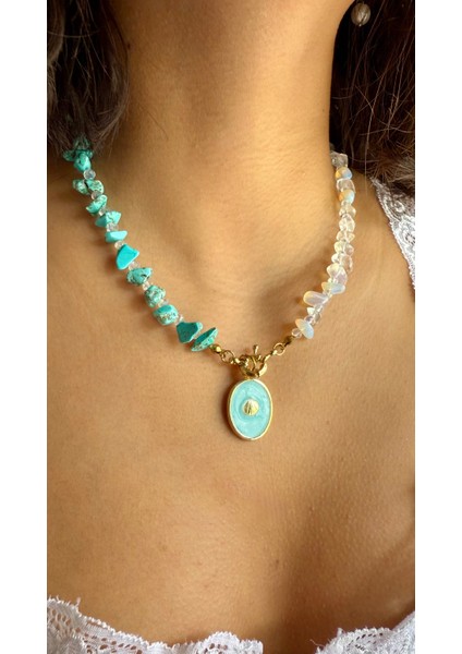 Turkuaz ve Aytaşı Kolye