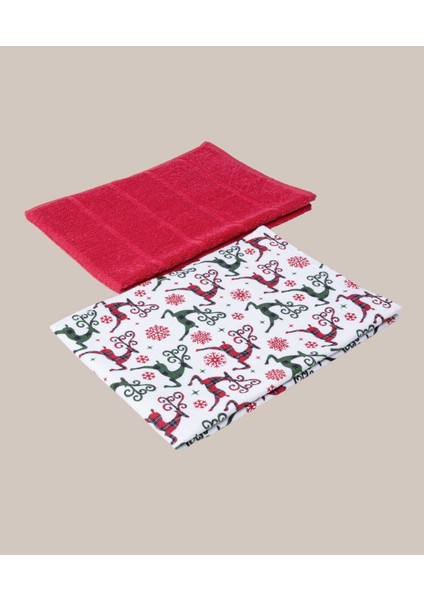 Yılbaşı 2'li Mutfak Havlusu