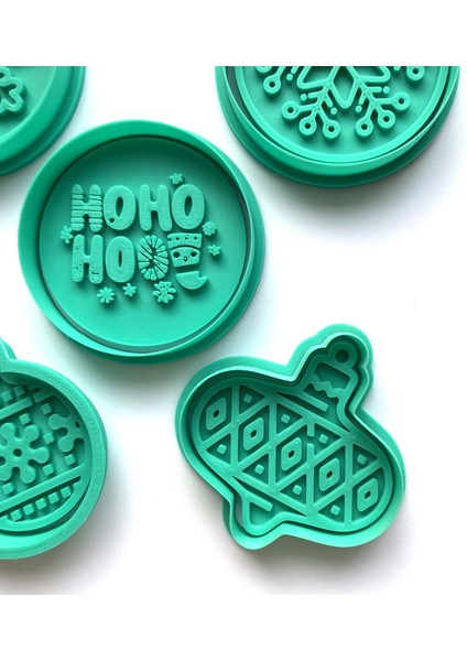 Desenli Yeni Yıl, Noel Figürleri 5 Parça Kurabiye Kalıbı Seti | Baklava, Kar, Yazı Desenli | Şeker Hamuru ve Kil Şekillendirici indirimleri