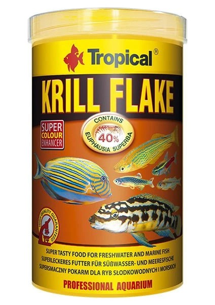 Tropical Krill Flakes Tropikal Balıklar Için Krill Içerikli Pul Balık Yemi 100 ml 20 gr