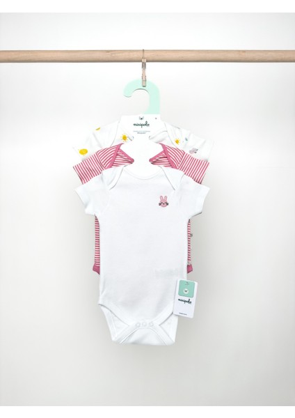 Yarım Kol Kız Bebek Çıtçıtlı Body 3'lü Set fiyatları