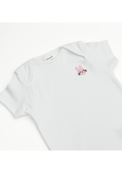 Yarım Kol Kız Bebek Çıtçıtlı Body 3'lü Set