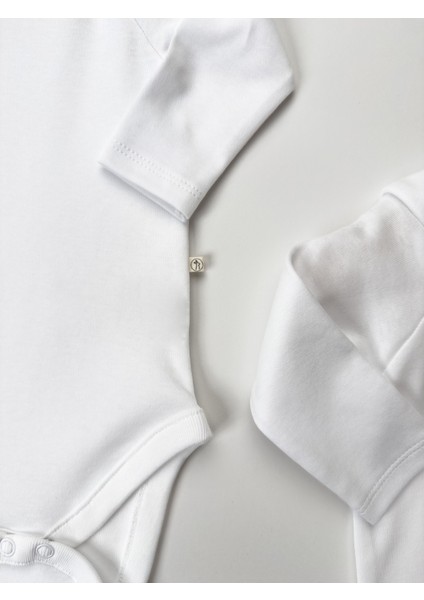 Unisex, Bebek Uzun Kol % 100 Pamuk 3\'lü Çıtçıtlı Body & Zıbın 0-3 Ay / 3-6 Ay / 6-9 Ay fırsatları