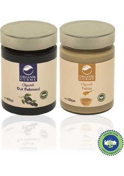 Organik Dut Pekmezi 380 gr + Organik Tahin 330 gr