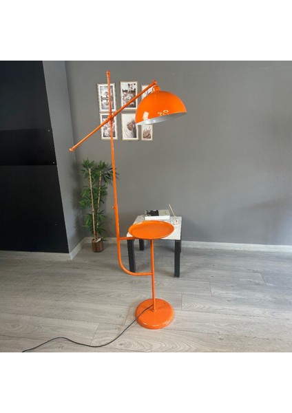 Turuncu Lambader Tepsili Makas Gövde Modern Dekoratif Metal Oturma Odası