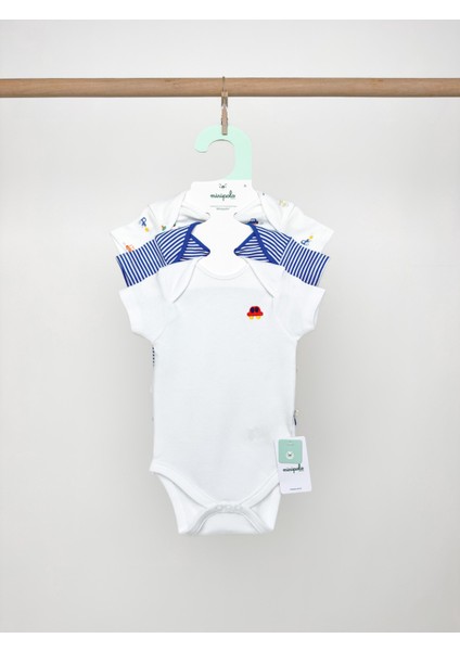 Yarım Kol Erkek Bebek Çıtçıtlı Body 3'lü Set fiyatları