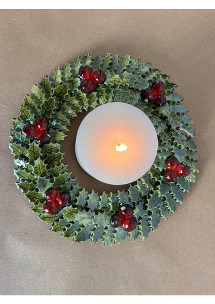 El Yapımı Kokinalı Seramik Çelenk Duvar Veya Masa Dekoru fiyatları