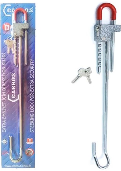 Oto Emniyet Kilidi Anahtarlı ( Pedal + Direksiyon Kilitleyici ) 60 cm fiyatları