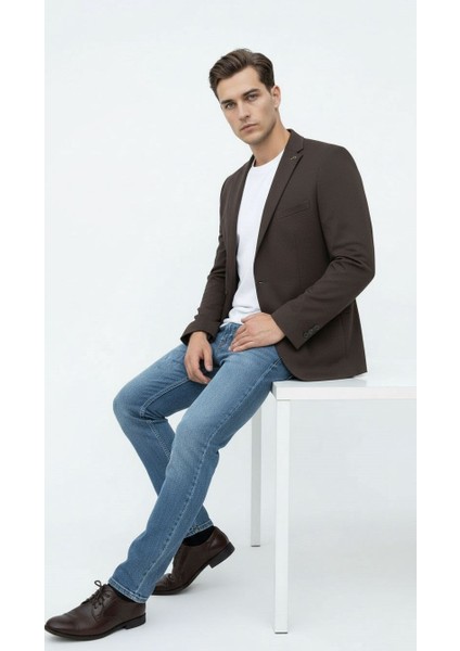Kahverengi Erkek Slim Fit Blazer Ceket – Şık, Modern, Günlük ve Ofis Kombinlerine Uygun Tek Düğmeli Erkek Ceketi fırsatları