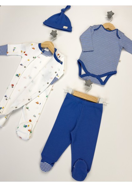 Kale 4'lü Erkek Bebek Tulum Çoklu Set