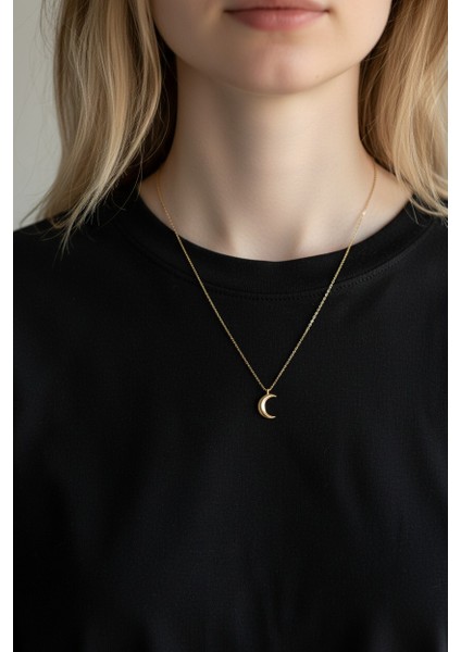 Hilal Ay 14 Ayar Altın Kolye modelleri