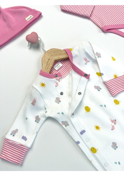 Kisecik 4'lü Kız Bebek Tulum Çoklu Set fırsatları