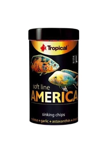 Tropical Softline Amerikan Cinsi Balıklar Için Yumuşak Granül Balık Yemi Large 100 ml 52 gr