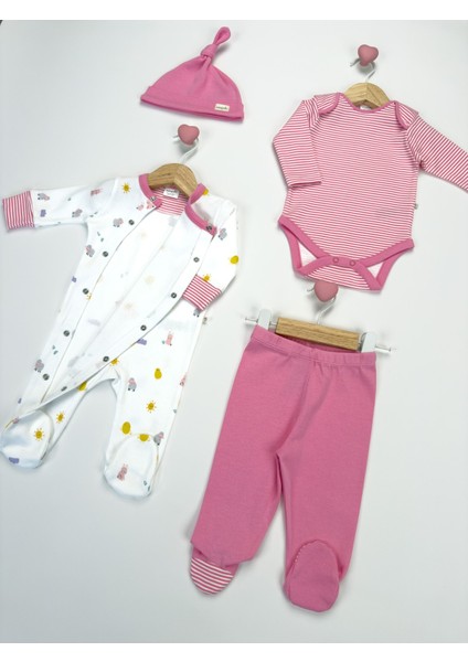 4 Parça Kız Bebek Tulum Çoklu Set modelleri