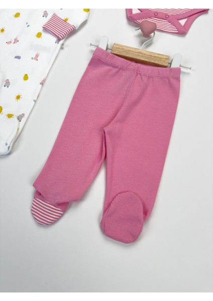 4 Parça Kız Bebek Tulum Çoklu Set