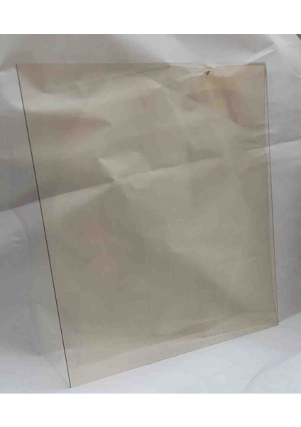22 x 40 Yüksek Isıya Dayanıklı Şömine Kuzine Soba Camı 4 mm - Seramik Cam (Bal Rengi, Şeffaf)