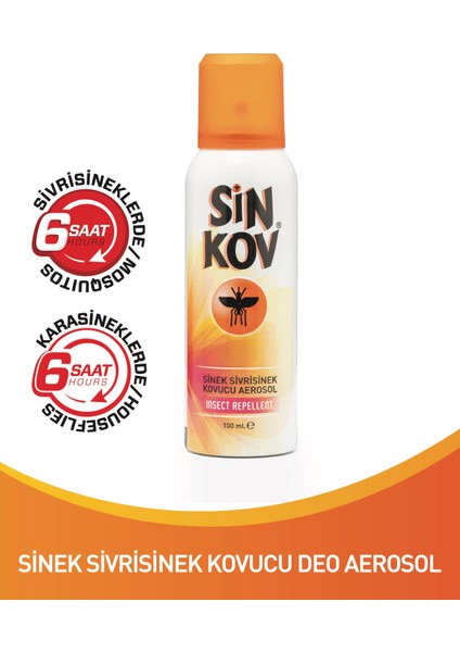 Sinek Sivrisinek Kovucu Deo Aerosol 100ML - Uzun Süre Koruma