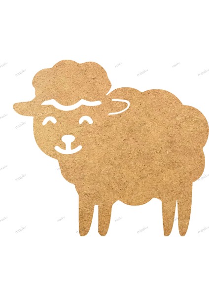 10'lu Paket Ahşap Duvar Dekoru - ST_00426 - 8 x 7 cm