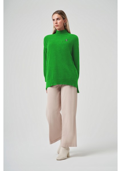 Angora Kazak Çıkartılabilir Broşlu 7000 Benetton fırsatları