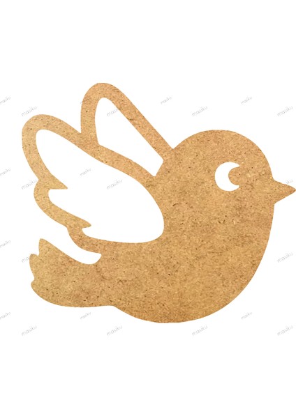 10'lu Paket Ahşap Duvar Dekoru - ST_00421 - 8 x 7 cm