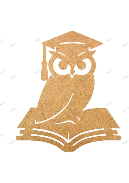 10'lu Paket Ahşap Duvar Dekoru - ST_00399 - 7 x 8 cm