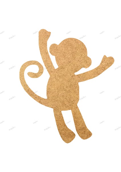 10'lu Paket Ahşap Duvar Dekoru - ST_0042 - 7 x 8 cm