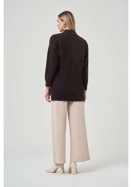 Angora Kazak Çıkartılabilir Broşlu 7000 Kahve modelleri