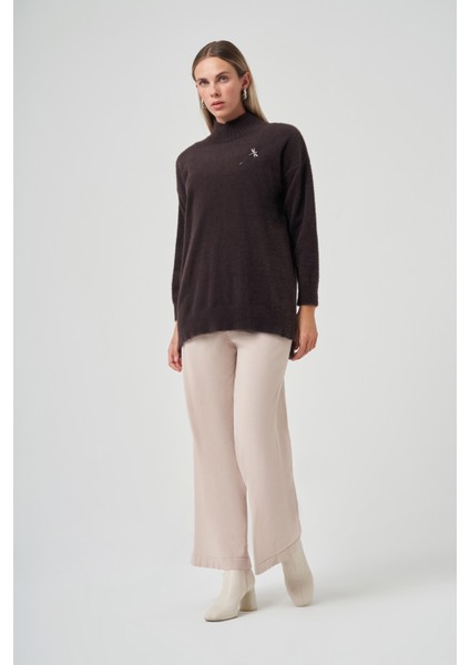 Angora Kazak Çıkartılabilir Broşlu 7000 Kahve fırsatları