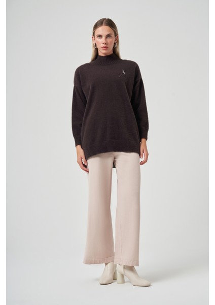 Angora Kazak Çıkartılabilir Broşlu 7000 Kahve indirimleri