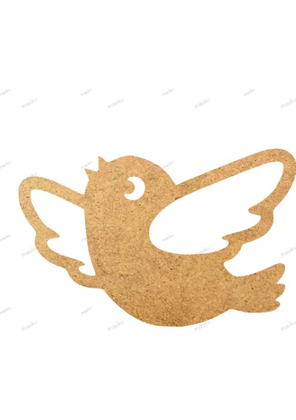 10'lu Paket Ahşap Duvar Dekoru - ST_00420 - 8 x 5 cm