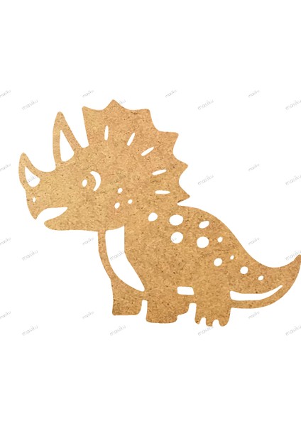 10'lu Paket Ahşap Duvar Dekoru - ST_00405 - 8 x 7 cm