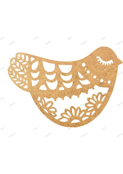 10'lu Paket Ahşap Duvar Dekoru - ST_00395 - 8 x 6 cm