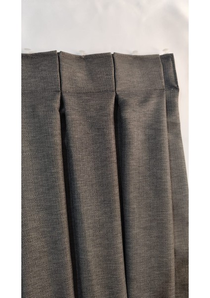 Keten Fon Perde 1/3 Sık Pileli Dikim Korniş Için Tek Kanat(30 Renk) modelleri