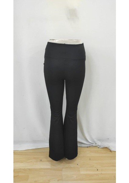 Kadın Yüksek Bel Ispanyol Paçalı Pantolon Tayt