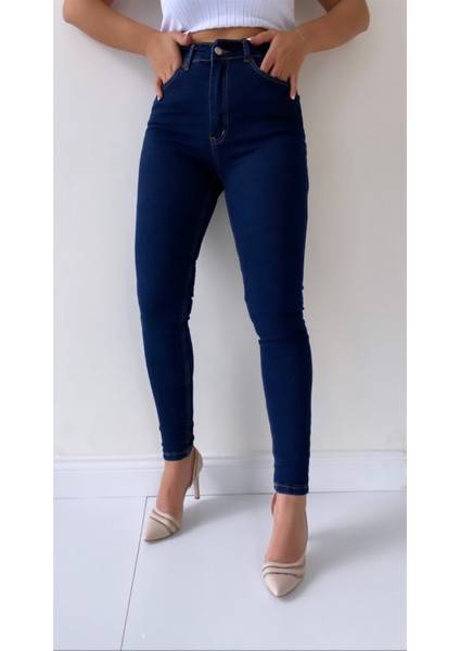 Toparlayıcı Skinny Jean Lacivert