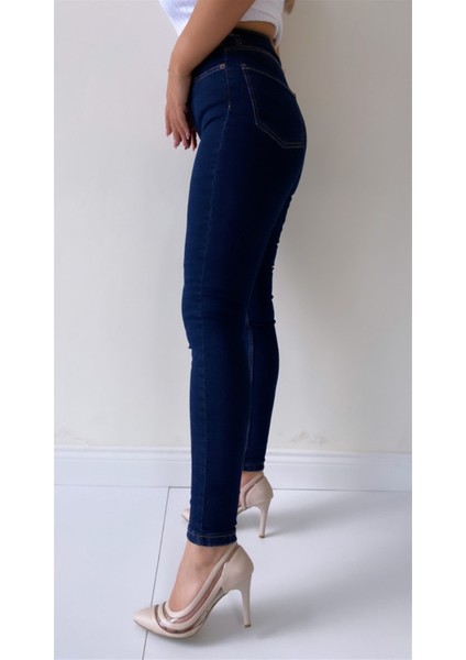 Toparlayıcı Skinny Jean Lacivert modelleri